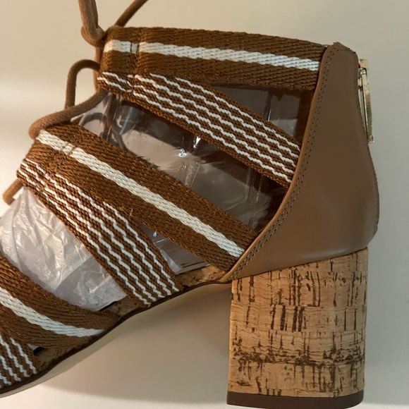 Nine West “Ghobio” sandals with cork heel size 8 1/2 NWT - Picture 4 of 6